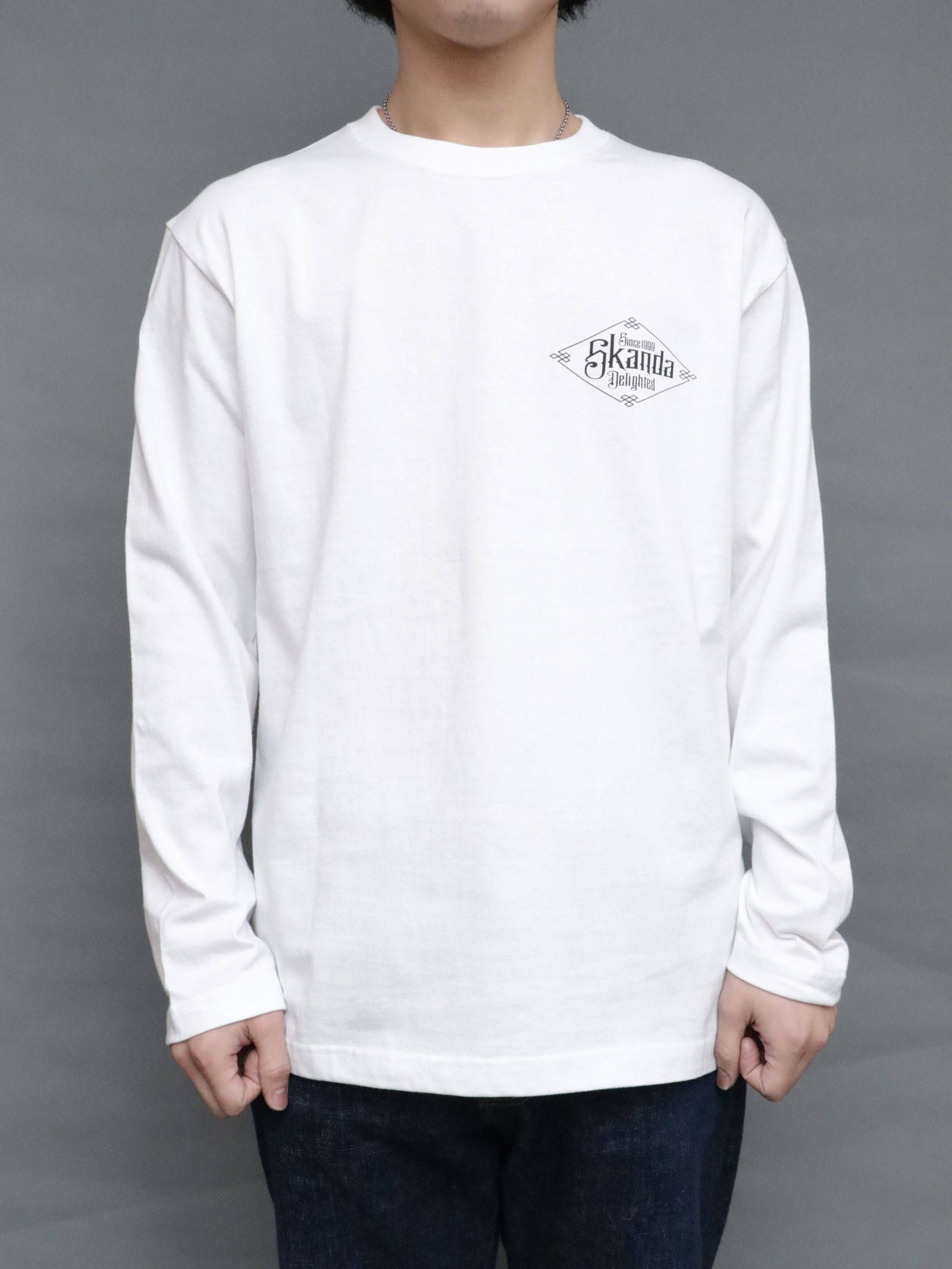 スリークレインロングスリーブTシャツ (ホワイト) / THREE CRANE  L/S TEE (WHITE)