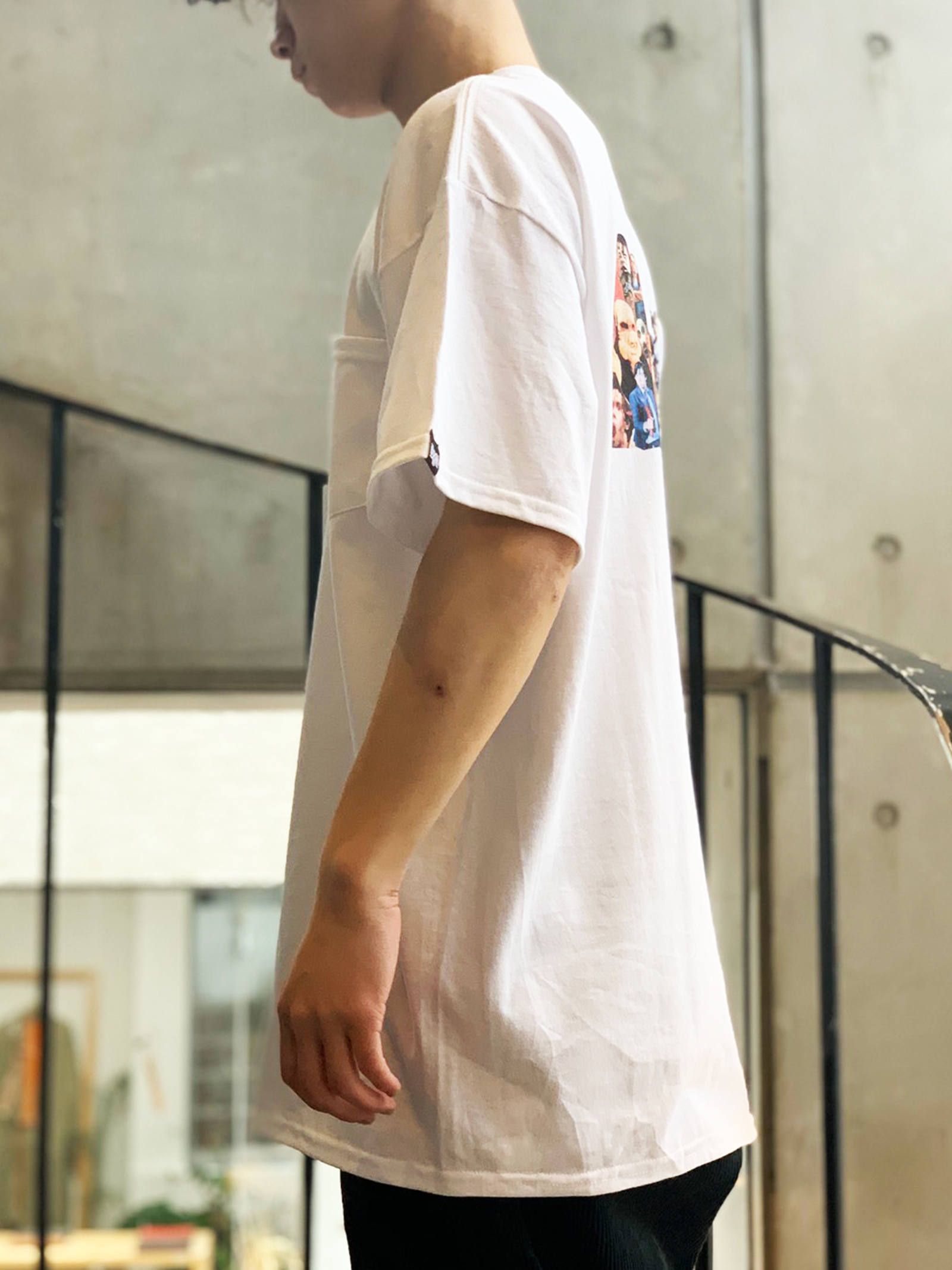 コラージュポケットTシャツ (ホワイト) / Collage Pocket Tee (WHITE)