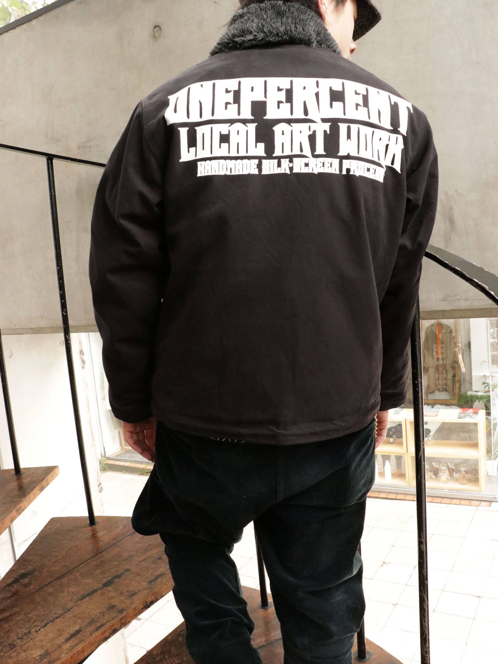 N-1 DECK JACKET2019 "ONEPERCENT LOCAL ART WORK" (BLACK)