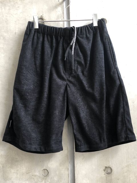 ベロアタイプイージーハーフパンツ (ブラック) / VELOR TYPE EASY HALF PANTS