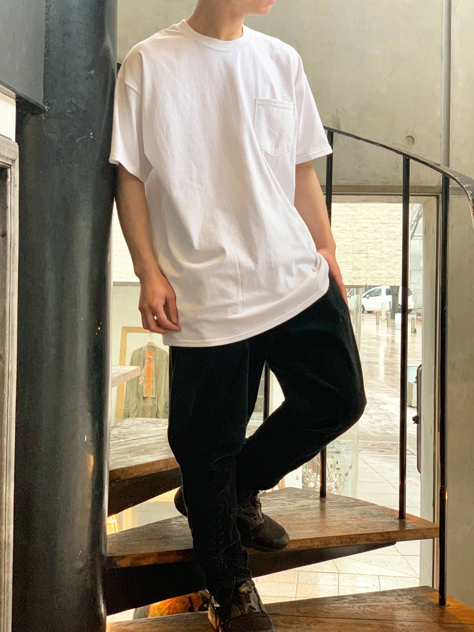 コラージュポケットTシャツ (ホワイト) / Collage Pocket Tee (WHITE)