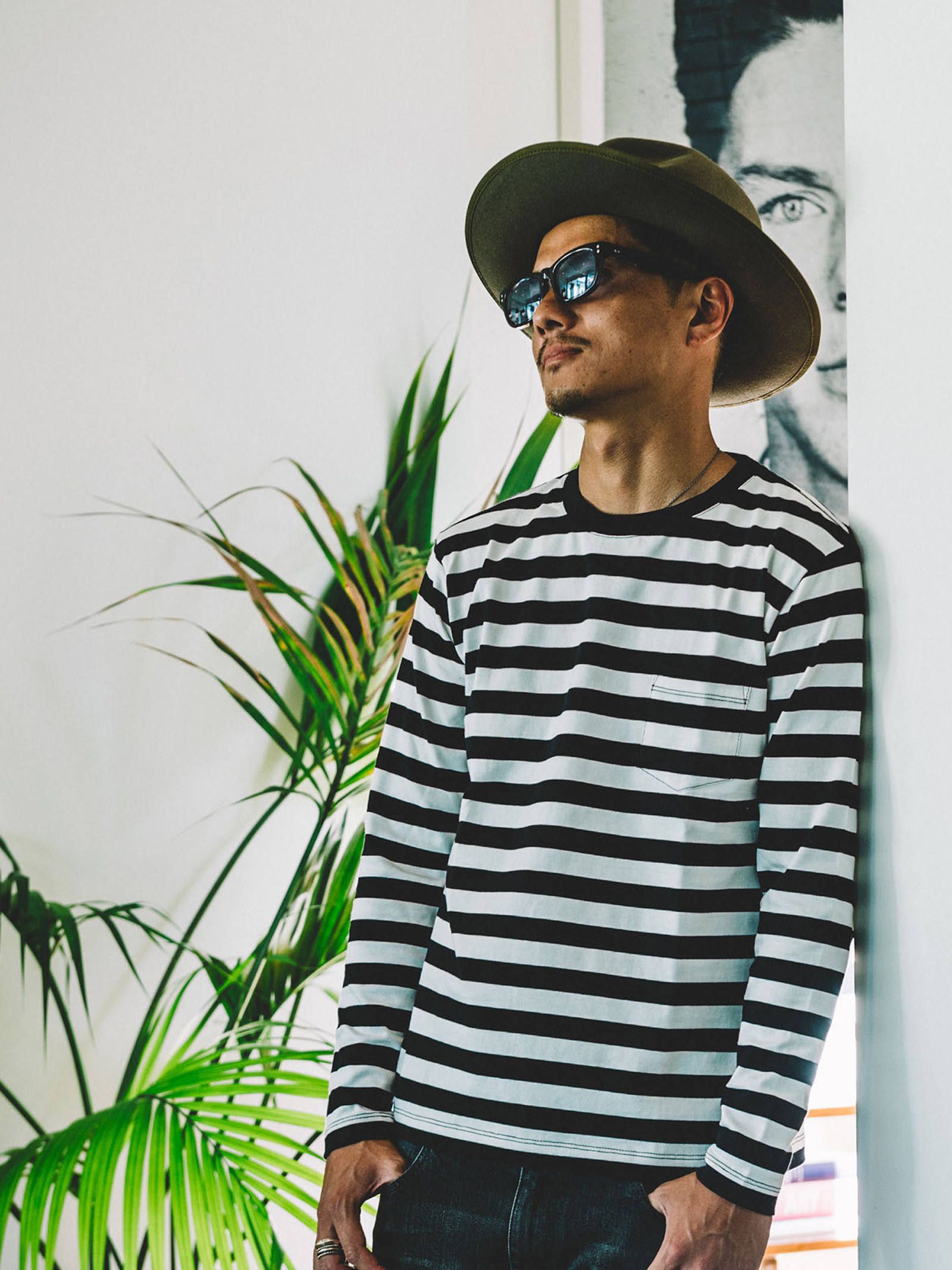 CRIMIE - 2P-PACK BORDER LONG T-SHIRT (BLACK×WHITE) | SKANDA