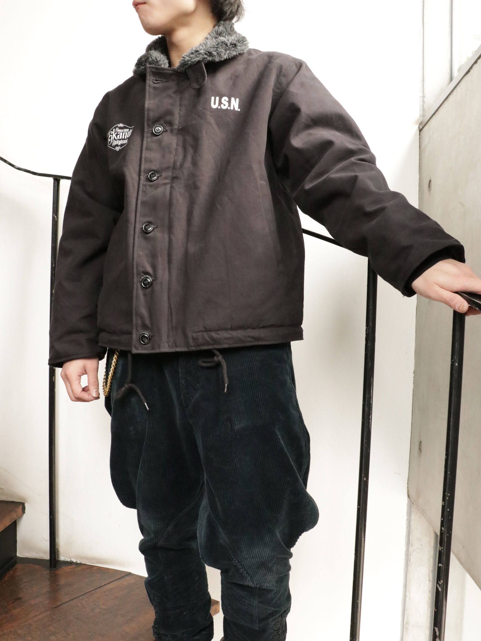 N-1 DECK JACKET2019 "ONEPERCENT LOCAL ART WORK" (BLACK)