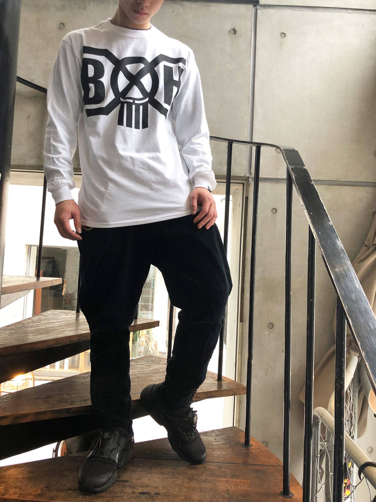 B×H LOGO L/S-TSHIRTS(WHITE) / B×H ロゴ ロングスリーブT-シャツ(ホワイト)