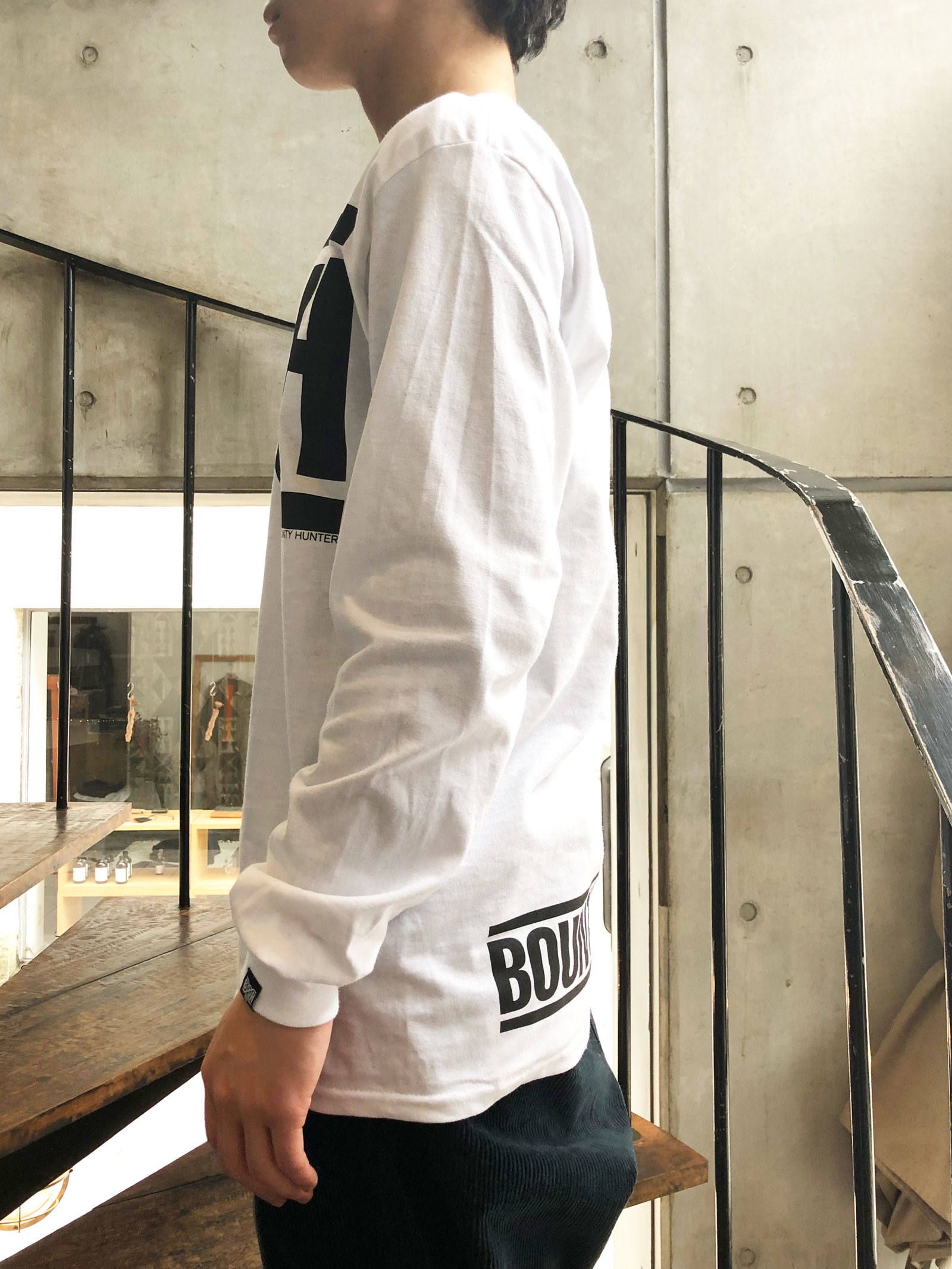 B×H LOGO L/S-TSHIRTS(WHITE) / B×H ロゴ ロングスリーブT-シャツ(ホワイト)