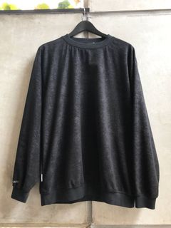 ベロアタイプクルーネック (ブラック) / VELOR TYPE CREW NECK (BLACK)