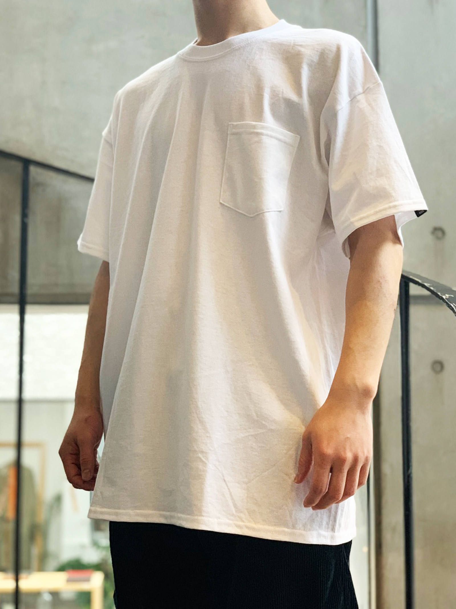 コラージュポケットTシャツ (ホワイト) / Collage Pocket Tee (WHITE)