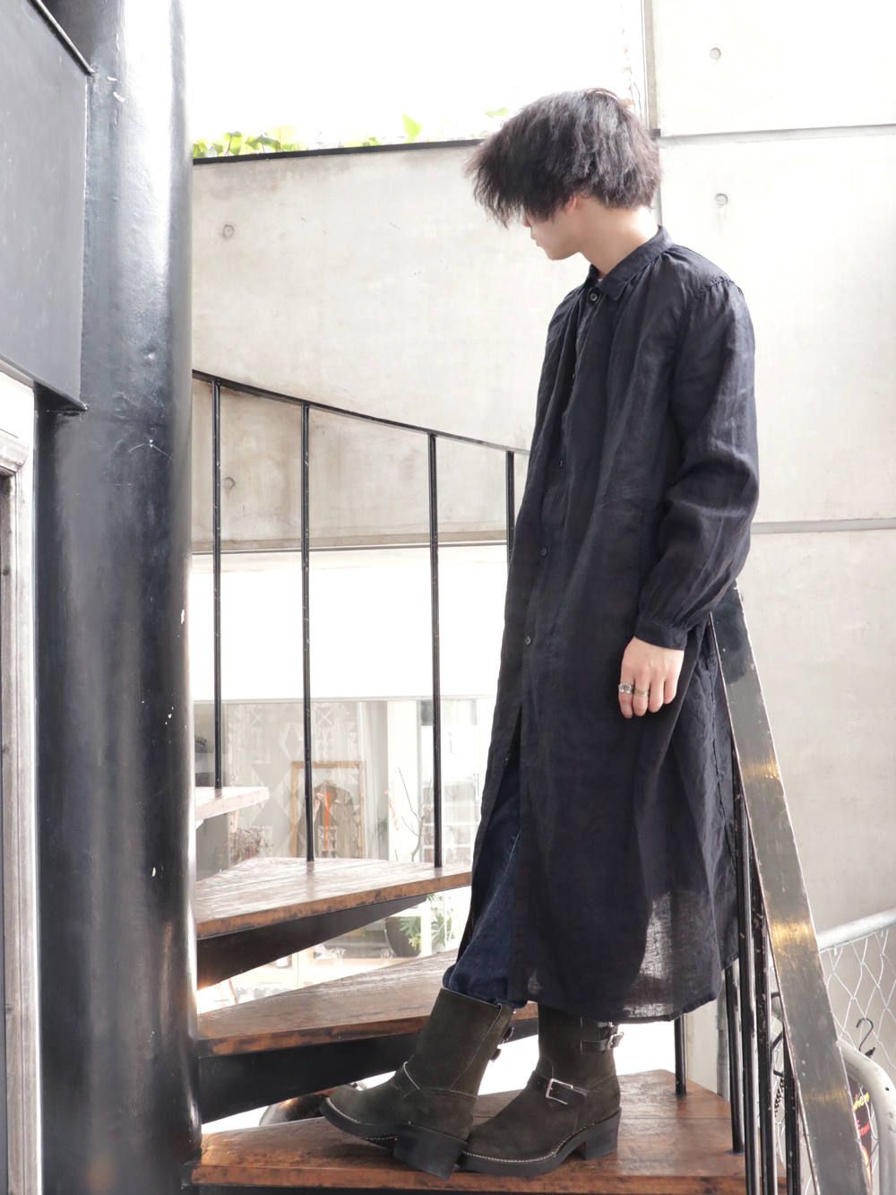 BLACK SIGN - French Gather Coat | SKANDA