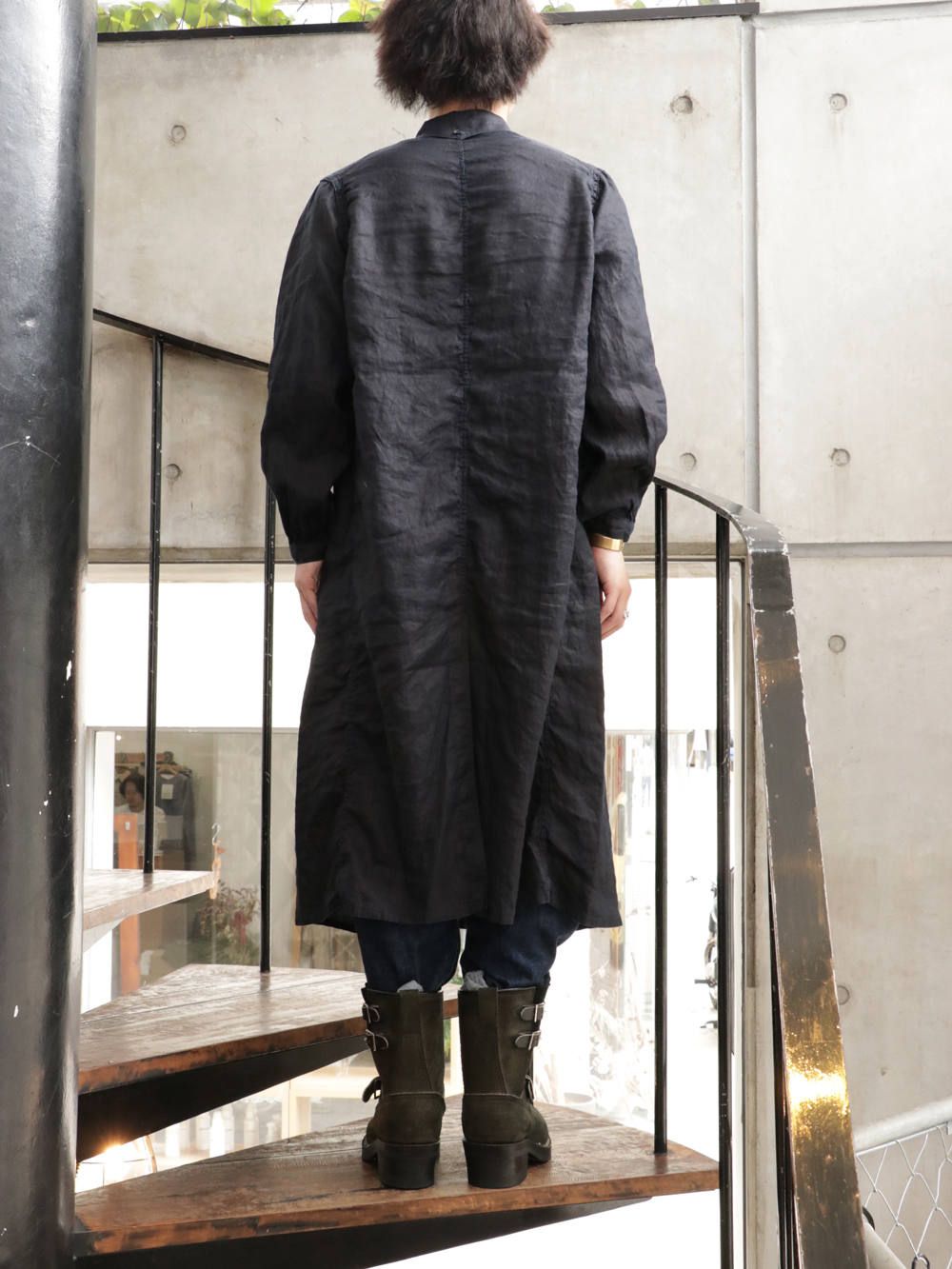 BLACK SIGN - French Gather Coat | SKANDA