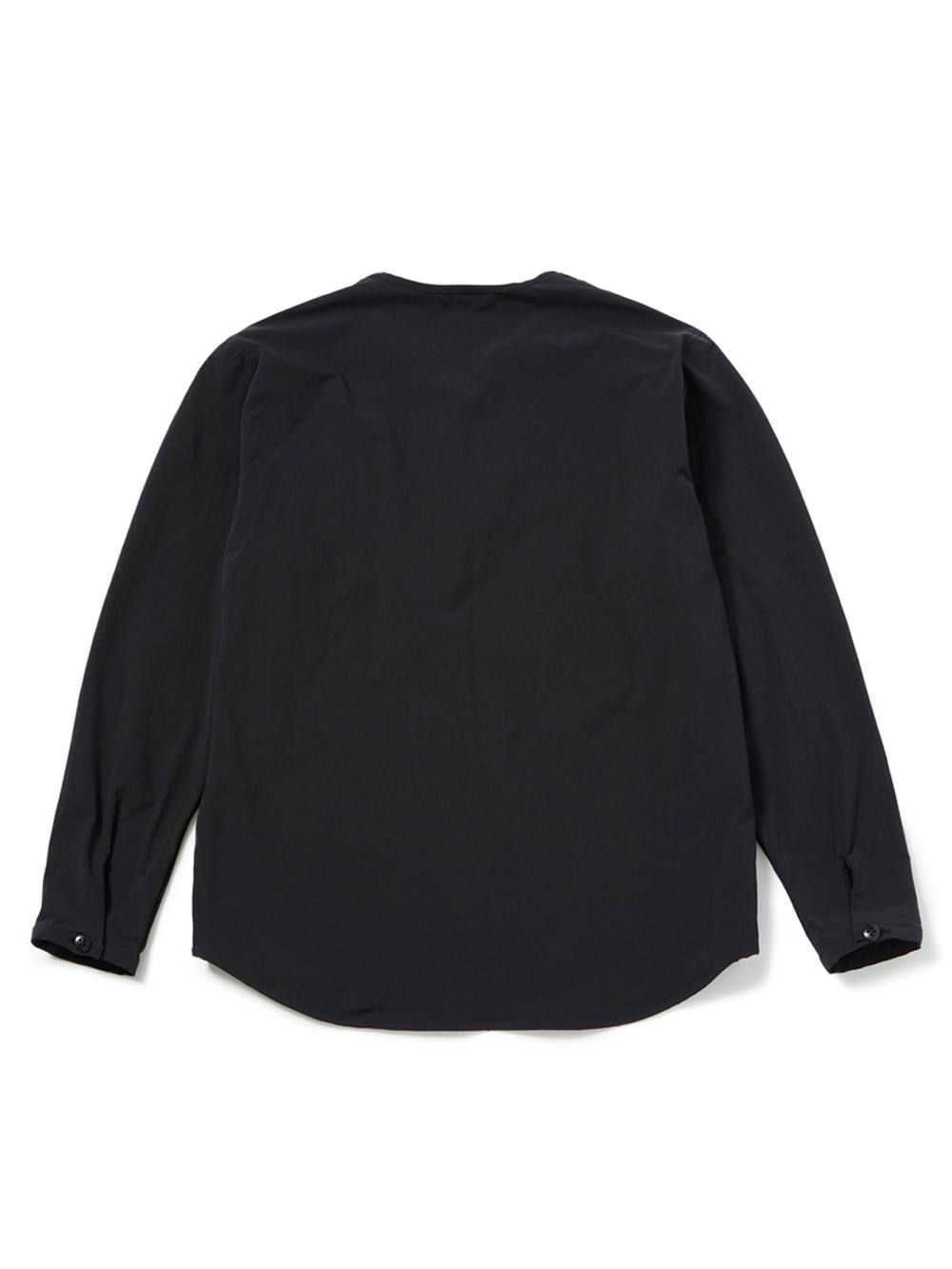 ロングスリーブノーカラーシャツ (ブラック) / L/S NO COLAR SHIRT (BLACK)