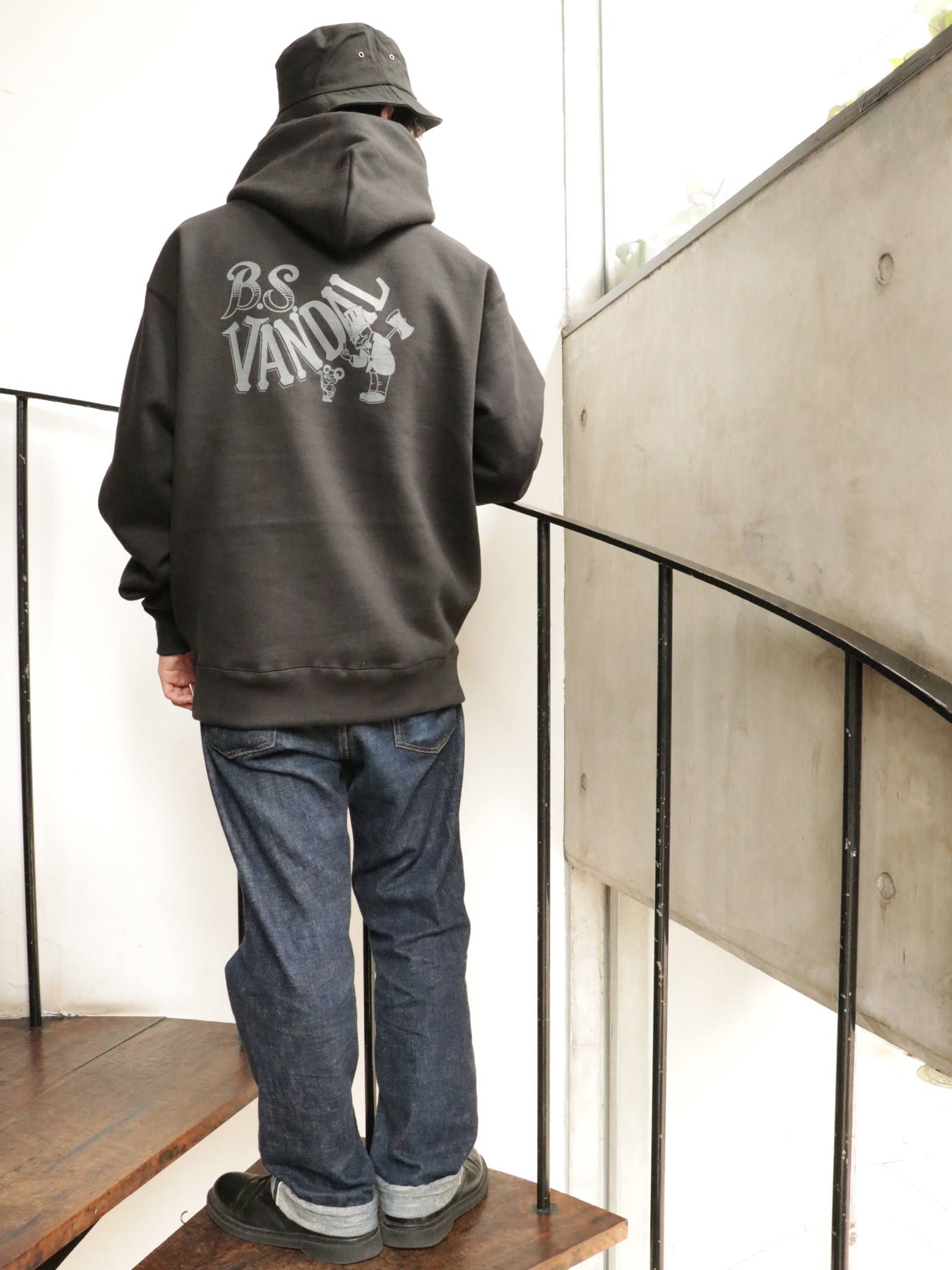 オリジナルヘビーオンスパーカー (ブラック) / ORIGNAL HEAVY OZ PULLOVER (BLACK)