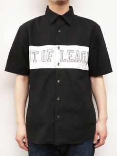 ショートスリーブパネルボーダーシャツ(ブラック×ホワイト) / S/S PANEL BORDER SHIRT (BLACK×WHITE)