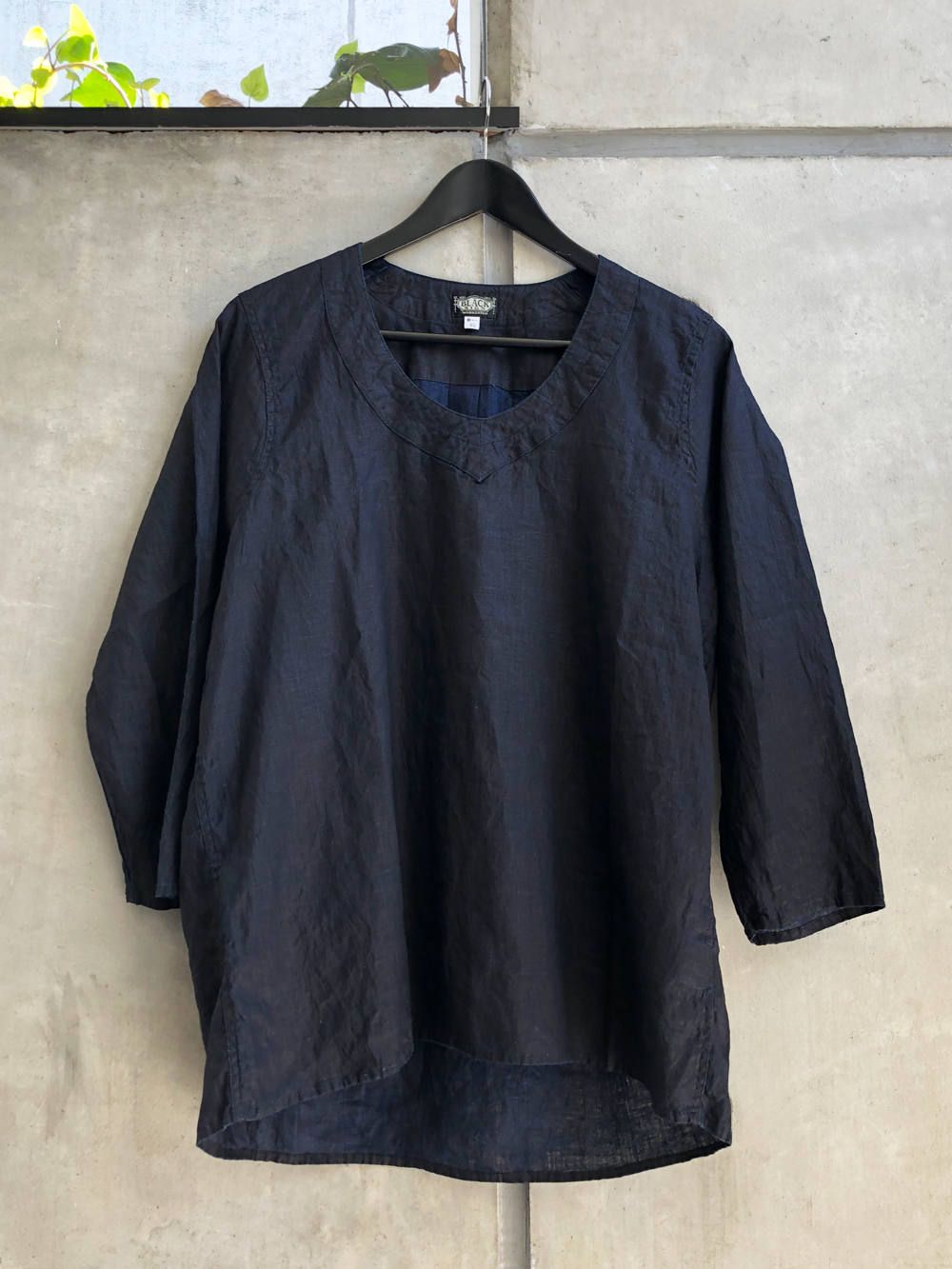 BLACK SIGN - ブラックインディゴプルオーバーシャツ / Black Indigo Pull Over Shirt | SKANDA