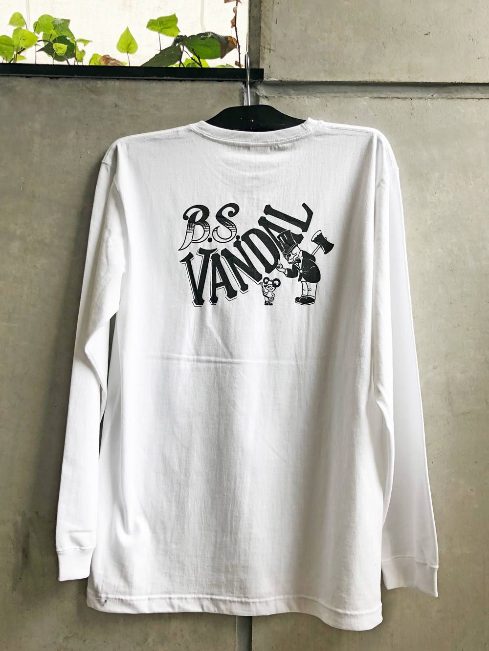 オリジナルBS VANDALロングスリーブTシャツ (ホワイト) / ORIGNAL BS BANDAL L/S TEE (WHITE)