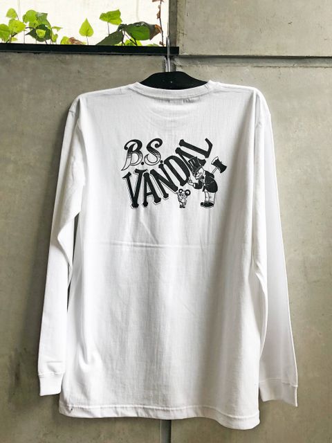 オリジナルBS VANDALロングスリーブTシャツ (ホワイト) / ORIGNAL BS BANDAL L/S TEE (WHITE)
