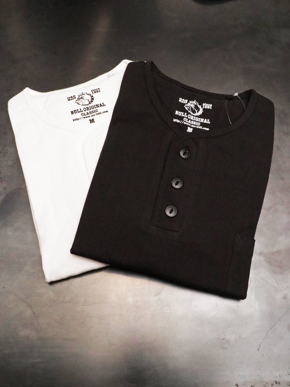 アメリカンコットン 2パック ティーシャツ (ヘンリーーネック) / USA COTTON 2PACK T-SHIRTS (HENRY NECK)