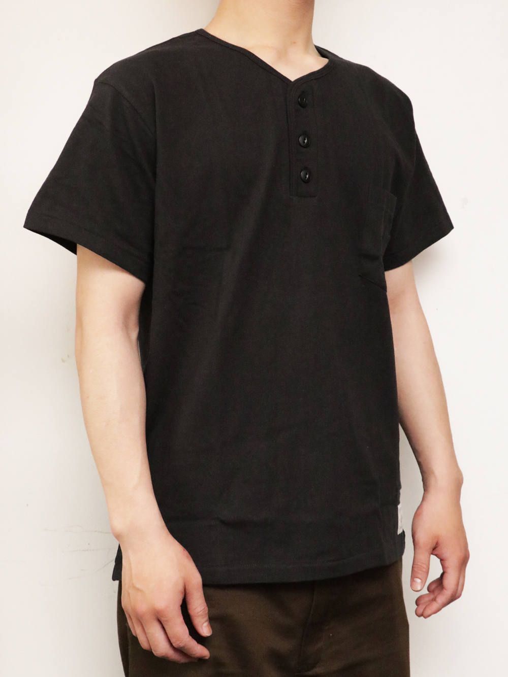 アメリカンコットン 2パック ティーシャツ (ヘンリーーネック) / USA COTTON 2PACK T-SHIRTS (HENRY NECK)