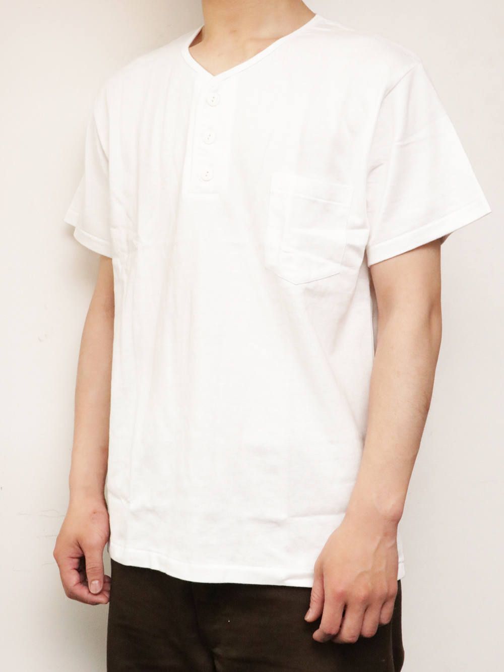 アメリカンコットン 2パック ティーシャツ (ヘンリーーネック) / USA COTTON 2PACK T-SHIRTS (HENRY NECK)