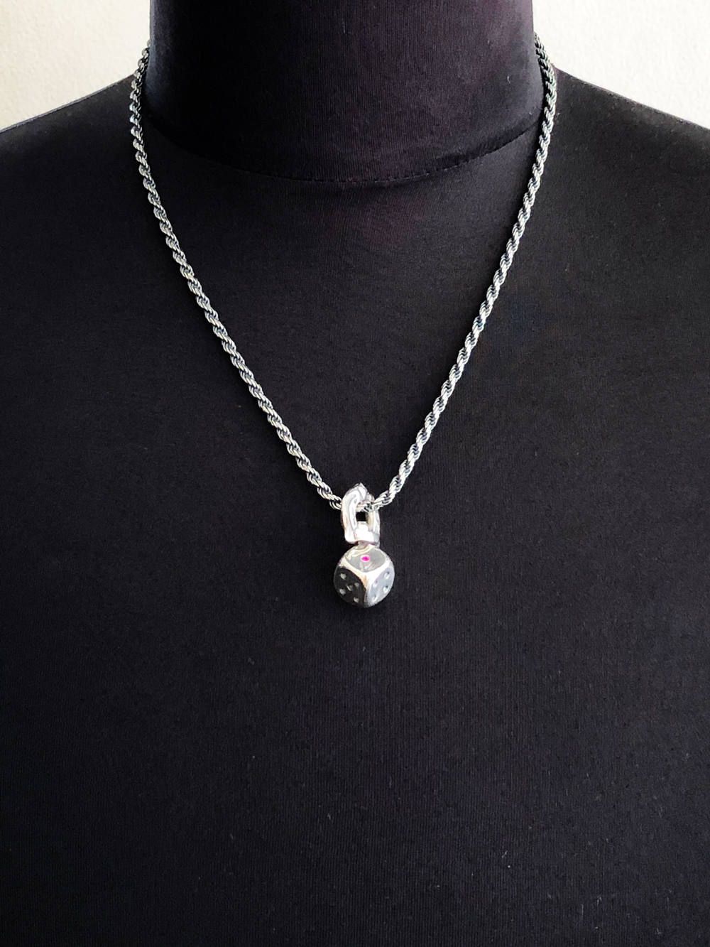 DICE "RUBY"NECKTOP (SILVER925)
