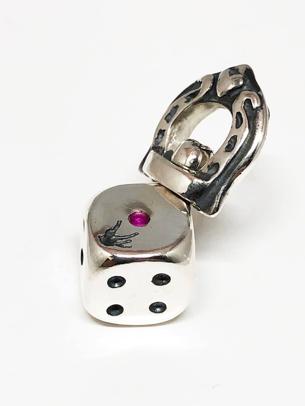 DICE "RUBY"NECKTOP (SILVER925)