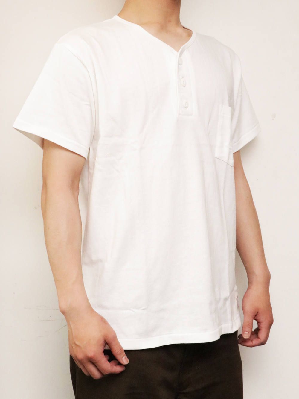 アメリカンコットン 2パック ティーシャツ (ヘンリーーネック) / USA COTTON 2PACK T-SHIRTS (HENRY NECK)