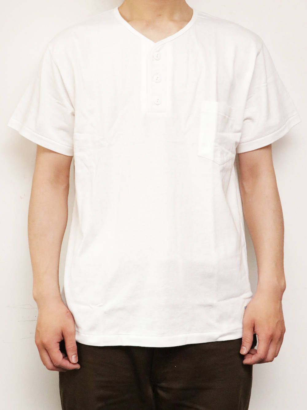 アメリカンコットン 2パック ティーシャツ (ヘンリーーネック) / USA COTTON 2PACK T-SHIRTS (HENRY NECK)