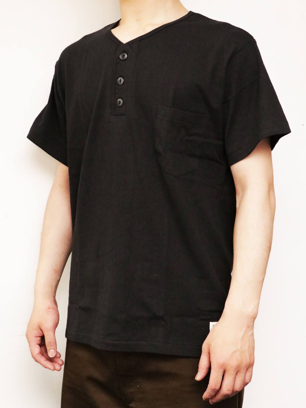 アメリカンコットン 2パック ティーシャツ (ヘンリーーネック) / USA COTTON 2PACK T-SHIRTS (HENRY NECK)