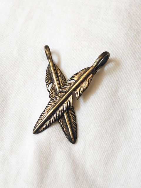 MEXICAN FEATHER NECK TOP(BRASS)