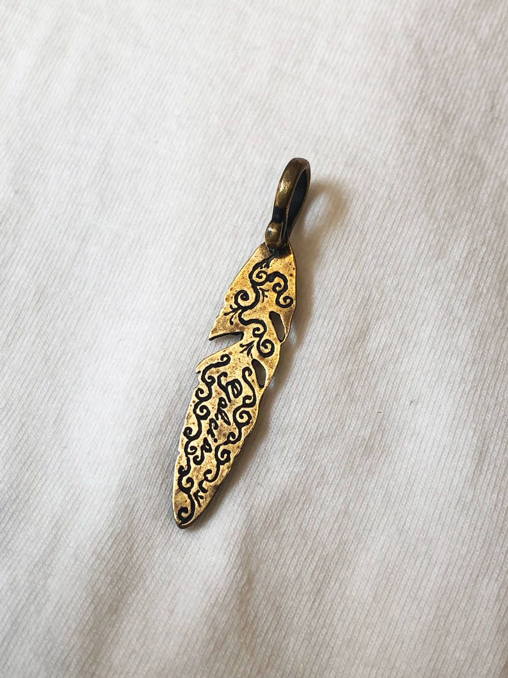 MEXICAN FEATHER NECK TOP(BRASS)