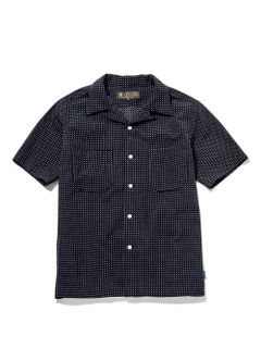 ドットオープンクールエアシャツ(ブラック) / DOT OPEN COLL AR SHIRT (BLACK)