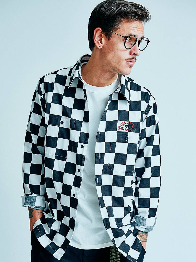 TOYPLANE - ロングスリーブ チェッカーズ / L/S CHECKER FLAG SHIRT | SKANDA