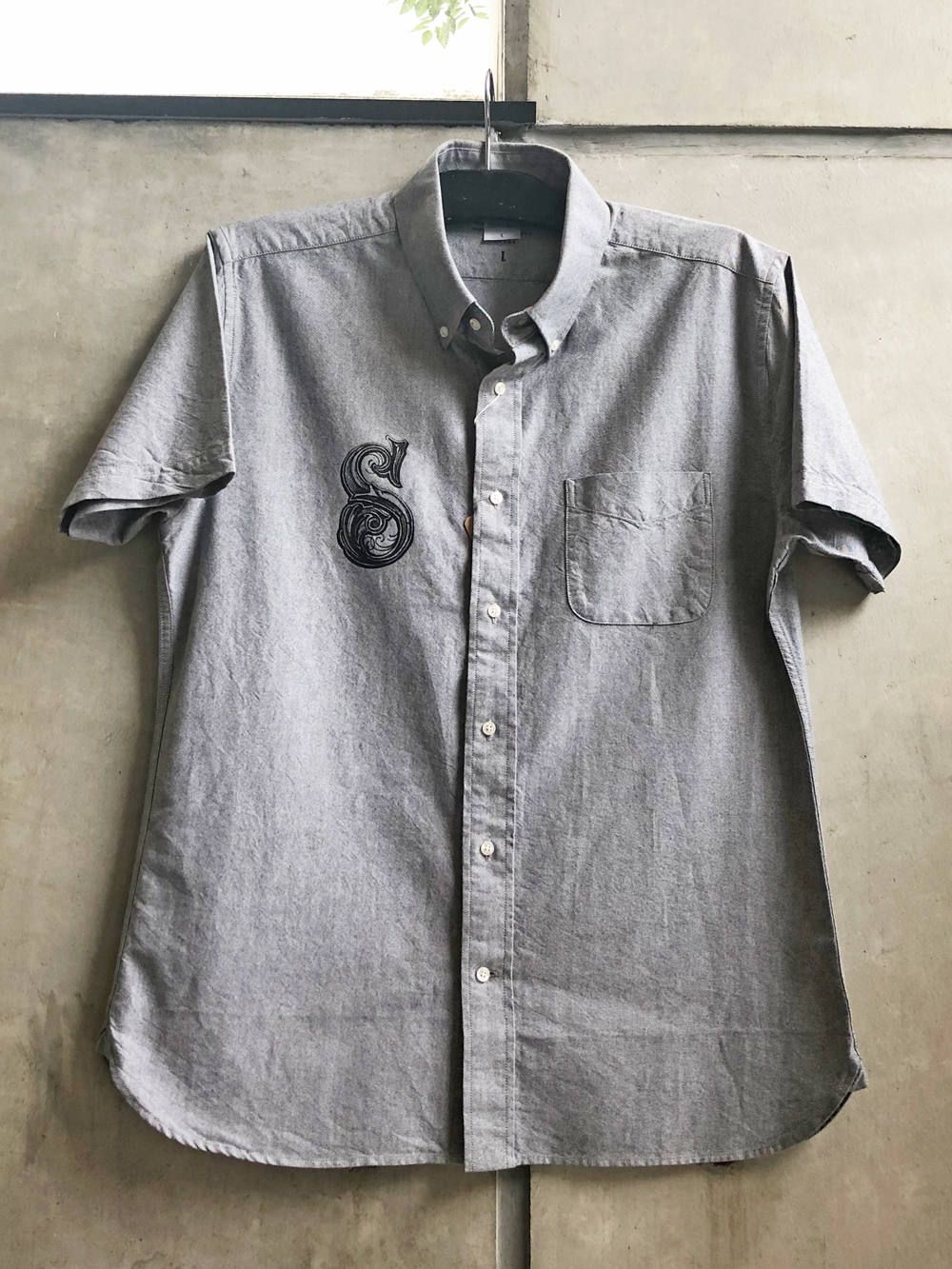 オリジナルオックスフォードショートスリーブシャツ(グレー) / ORIGNAL OXFORD S/S SHIRT (GRAY)