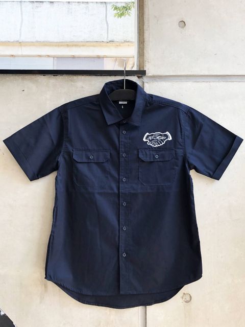オリジナルワークショートスリーブシャツ (ネイビー) / ORIGNAL WORK S/S SHIRT (NAVY)
