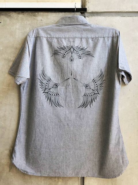 オリジナルオックスフォードショートスリーブシャツ(グレー) / ORIGNAL OXFORD S/S SHIRT (GRAY)