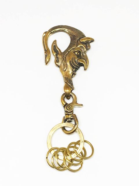 【即日発送可能】BLACK SIGN x GALCIA DEVIL'S FACE KEYHOLDER (BRASS)