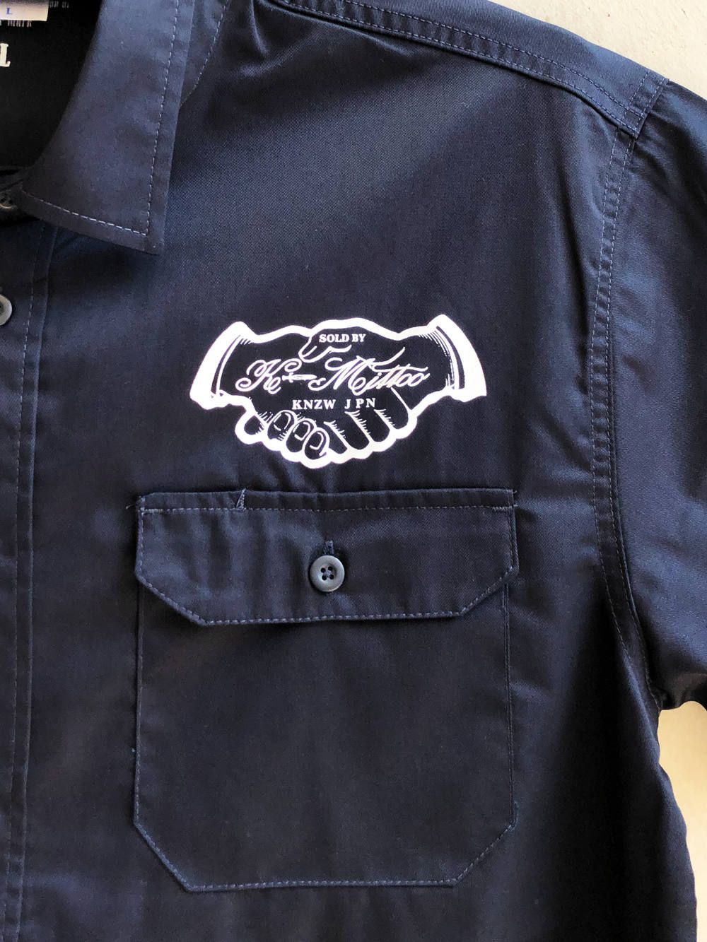 オリジナルワークショートスリーブシャツ (ネイビー) / ORIGNAL WORK S/S SHIRT (NAVY)