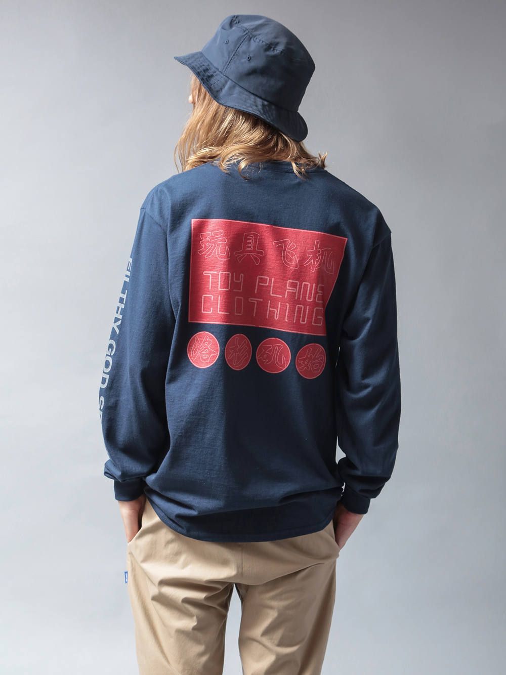 ネオンサインロングスリーブTシャツ(ネイビー) / NEON SIGN L/S TEE (NANY)