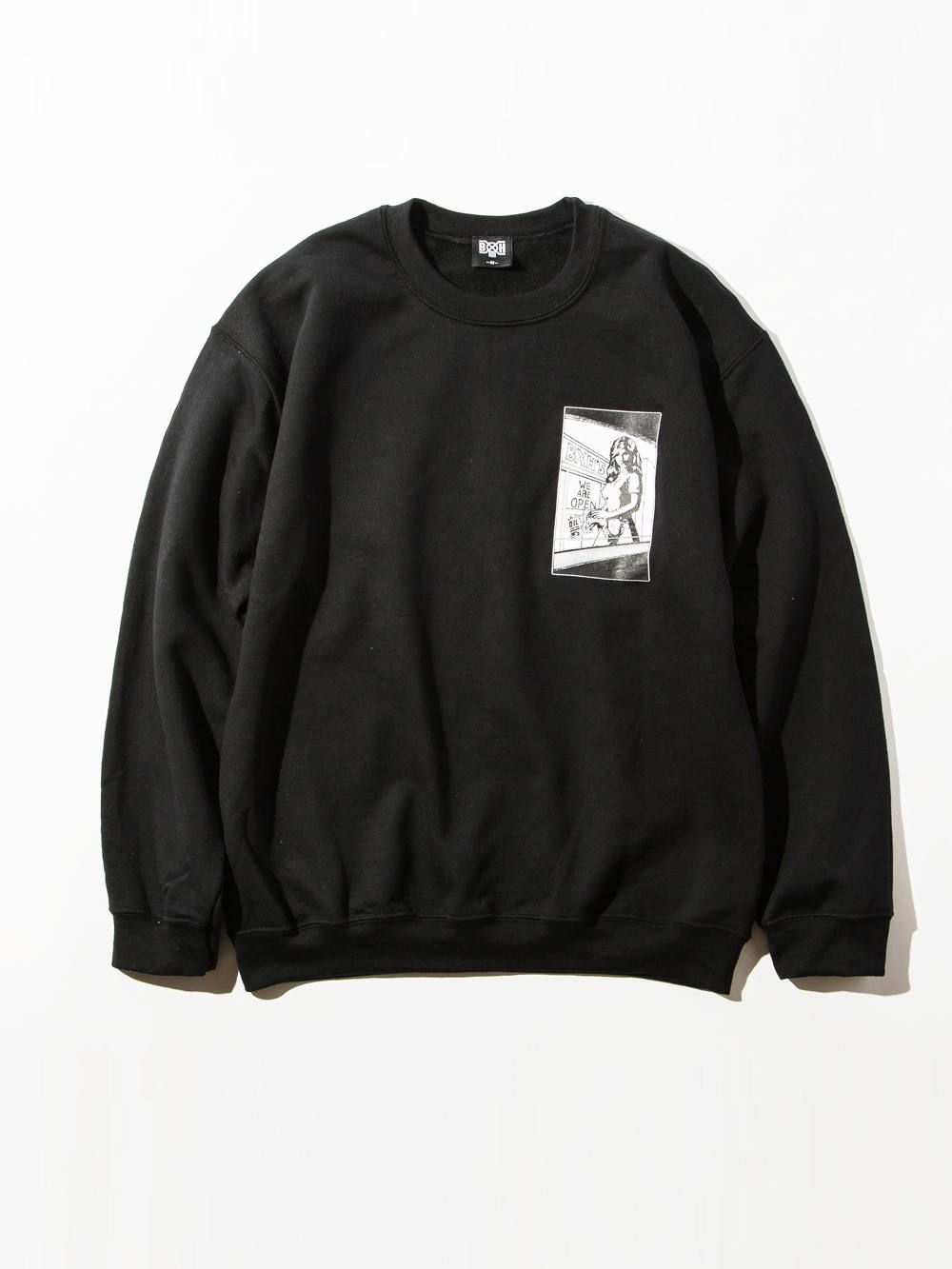 HB クルーネックスエットシャツ (BLACK) / HB Crew Neck Sweat Shirts (BLACK)