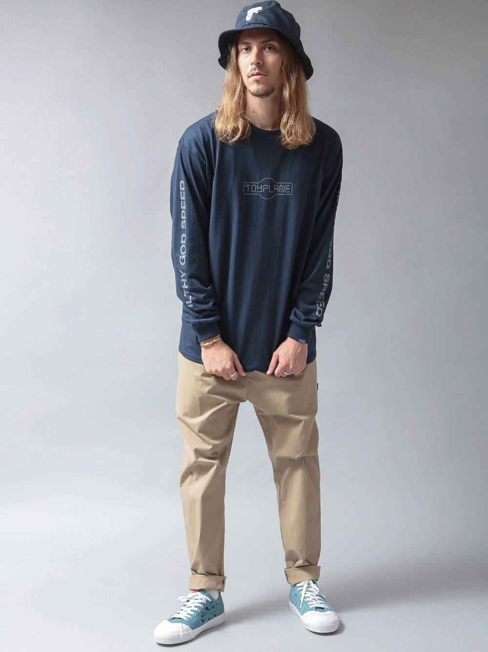 ネオンサインロングスリーブTシャツ(ネイビー) / NEON SIGN L/S TEE (NANY)