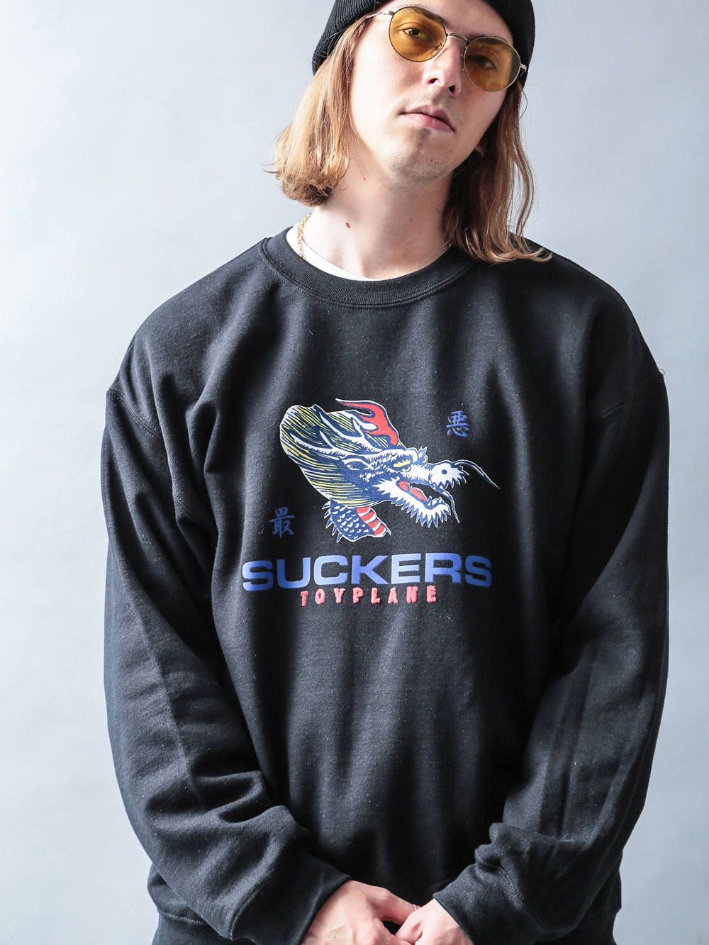 ドラゴンクルーネックスウェット (ブラック) / DRAGON CREW NECK SWEAT (BLACK)