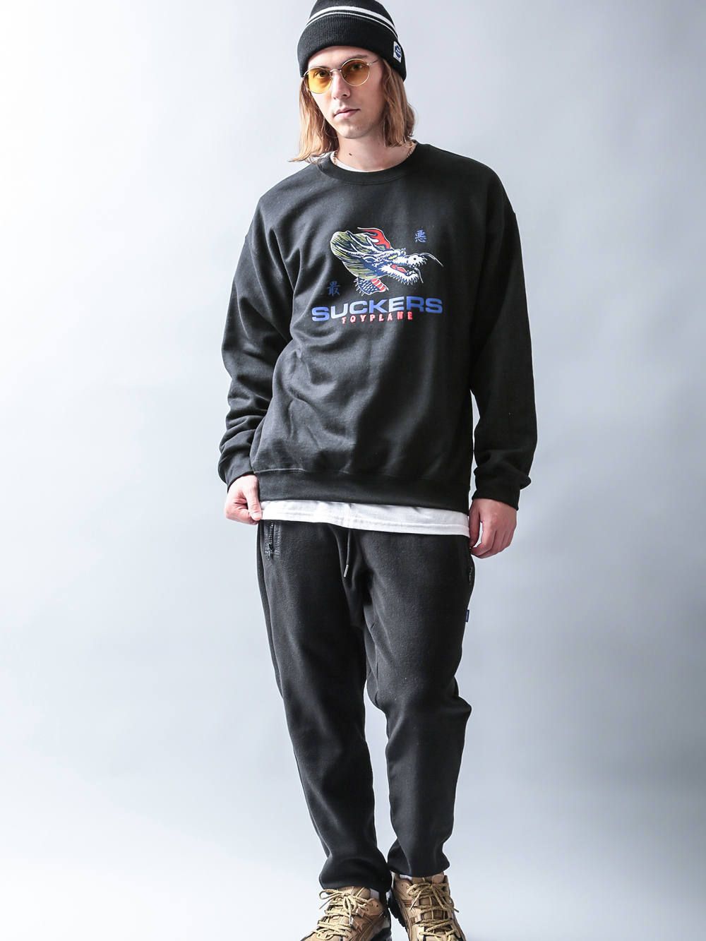 ドラゴンクルーネックスウェット (ブラック) / DRAGON CREW NECK SWEAT (BLACK)