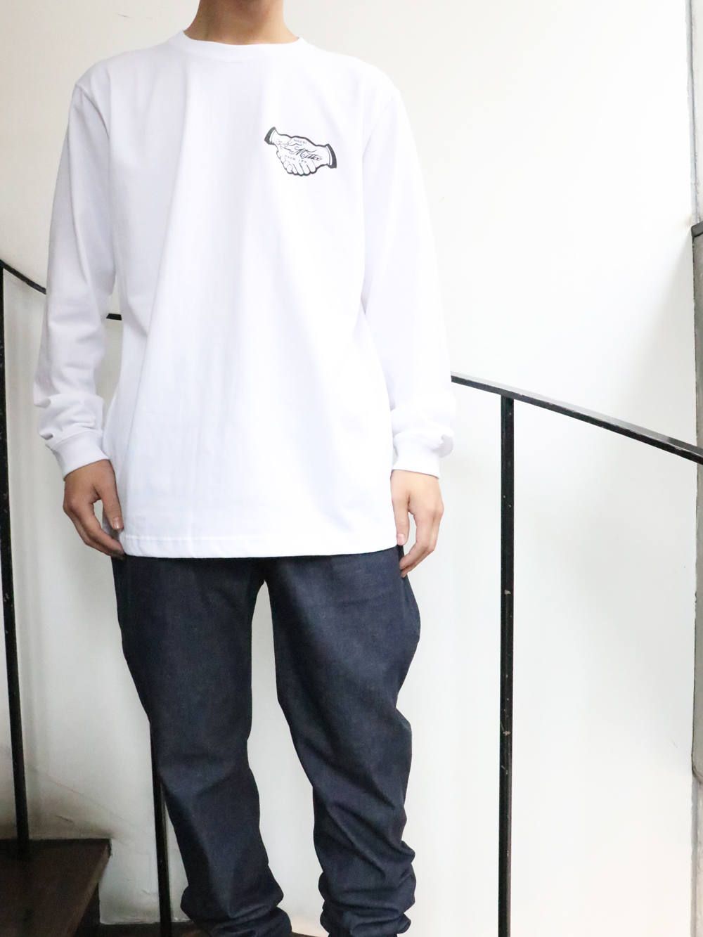 SKANDAオリジナル SV L/S Tシャツ (ホワイト) / SKANDAORIGNAL SV L/S -TSHIRT (WHITE)