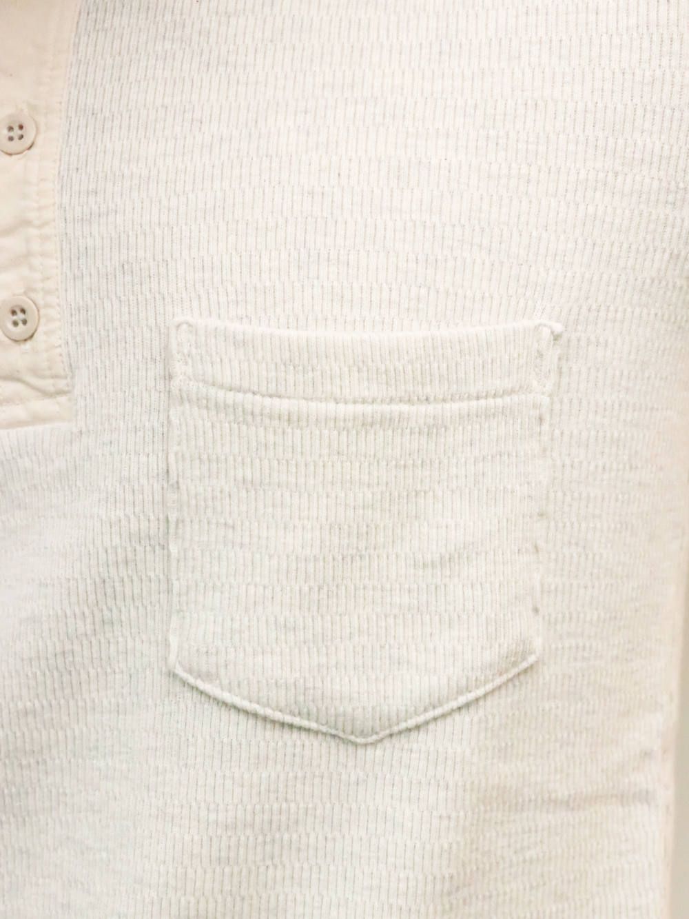 【即日発送可能】"AVIAKIT WAFFEL" T-SHIRTS HENLEY NECK (OATMEAL)