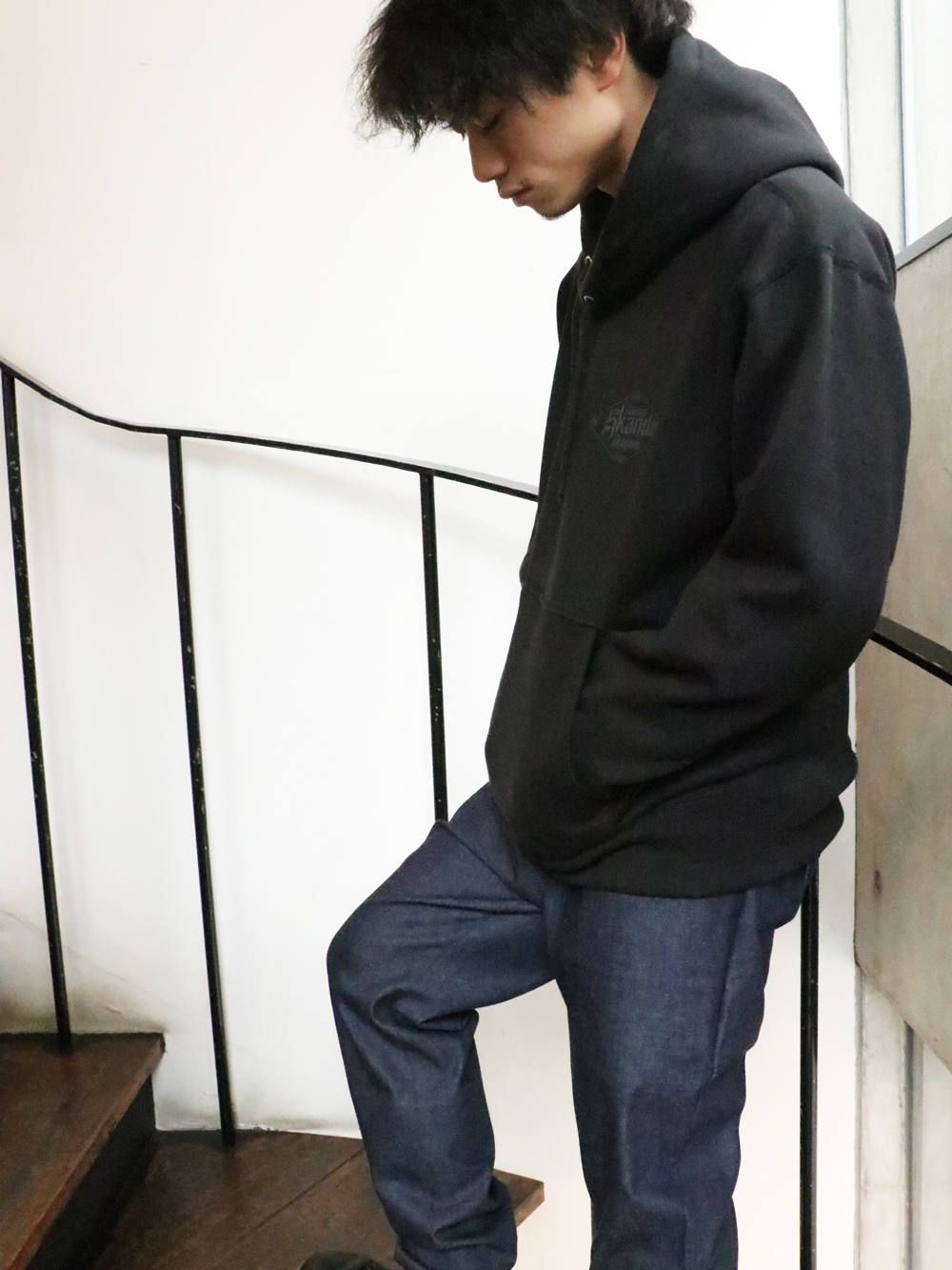 オリジナルヘビーオンスパーカー (ブラック) / ORIGNAL HEAVY OZ PULLOVER (BLACK)