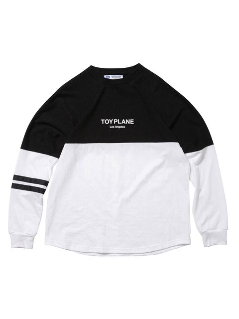 ロングスリーブフットボールワイズTシャツ(ブラック×ホワイト) / L/S FOOTBALL WIZE TEE (BKACK×WHITE)