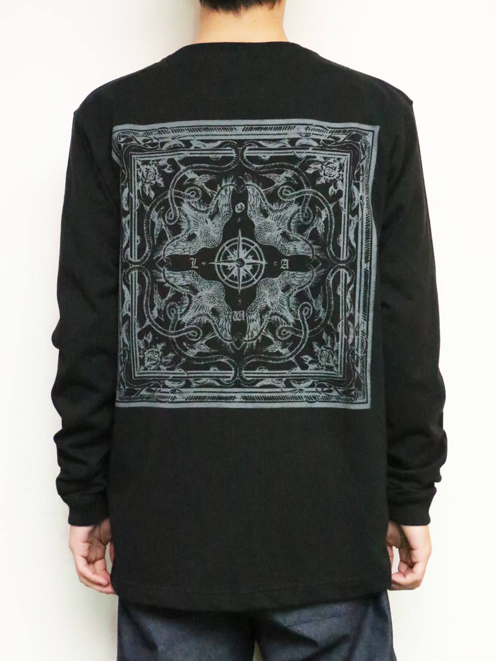 SKANDAオリジナルバンダナ L/S-Tシャツ (ブラック) / ORIGNAL BANDANA L/S TEE (BLACK)