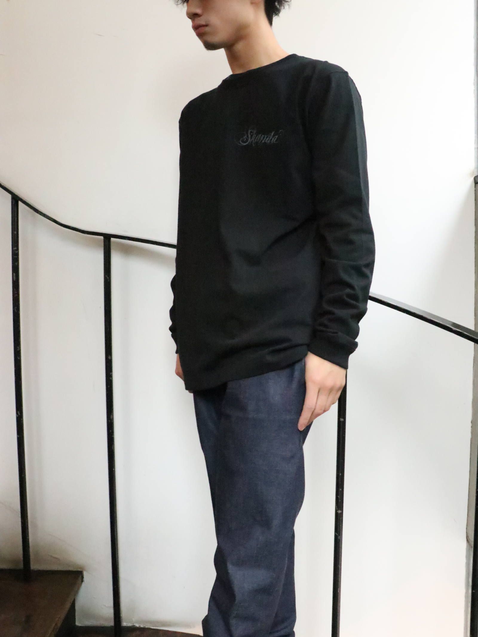 SKANDAオリジナルバンダナ L/S-Tシャツ (ブラック) / ORIGNAL BANDANA L/S TEE (BLACK)