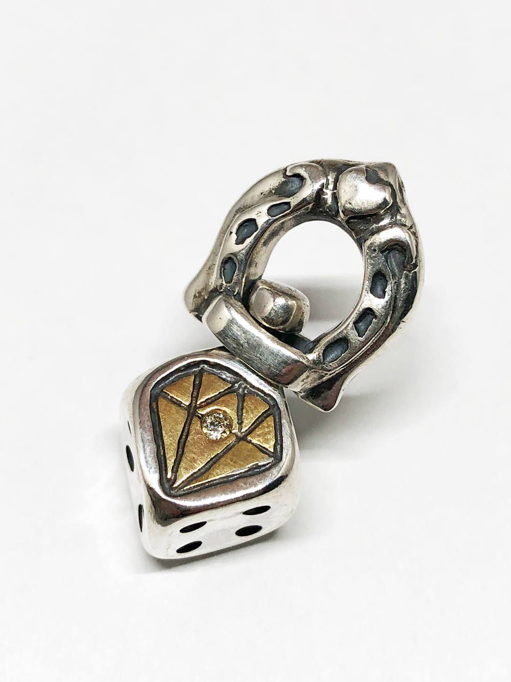galcia - GANGSTERVILLE & galcia DICE NECKTOP (SILVER×BRASS
