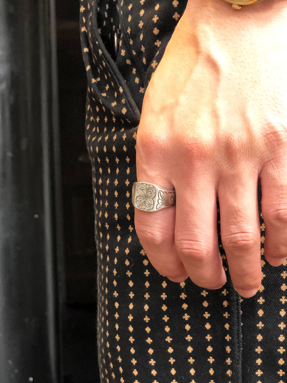RECTANGLE ENGRAVING RING (SILVER925)