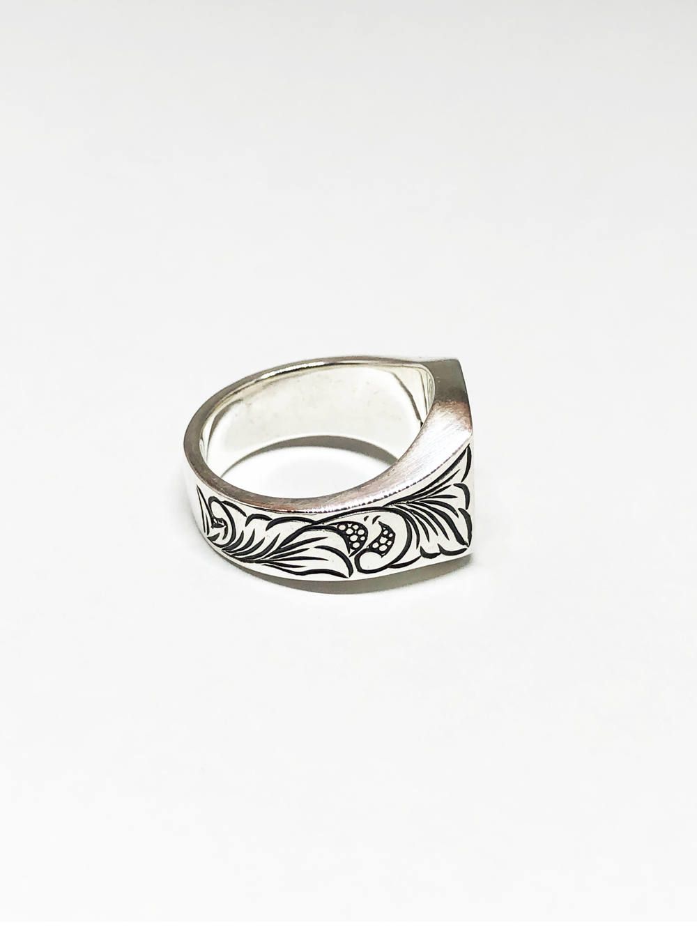 RECTANGLE ENGRAVING RING (SILVER925)